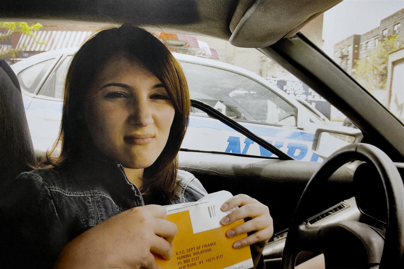 Reilly with a parking ticket | DeLoreanDirectory.com