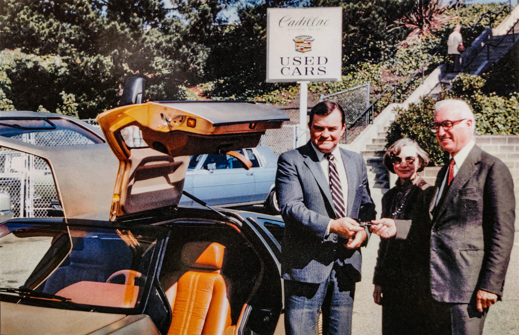 The Marshalls receive the keys to the gold DeLorean | DeLoreanDirectory.com The Marshalls receive the keys to the gold DeLorean | DeLoreanDirectory.com