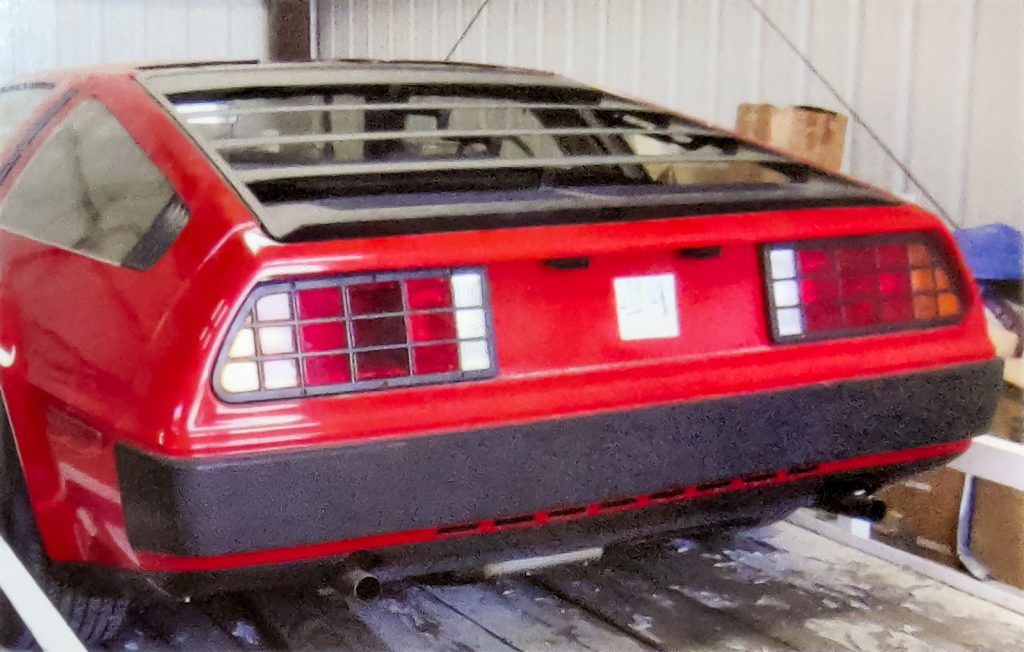 As in the other Pilot cars, no visible sign of the embossed DeLorean lettering in the bumper. | DeLoreanDirectory.com