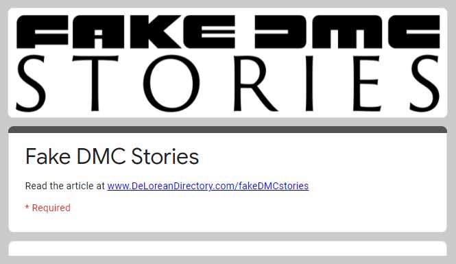 Disappointed Form | DeLoreanDirectory.com